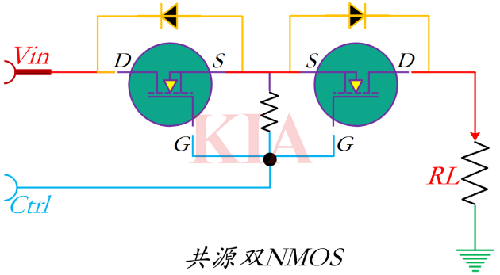 雙MOS管負載開關電路