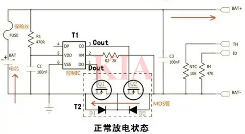 手機鋰電池保護板,單節鋰電池保護電路-KIA MOS管